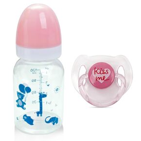 Blue Style Pacifier and Bottle 2 Piece Set Safest Reborn Baby Doll Accessories