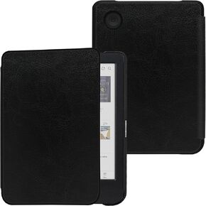 Ultra-Thin Case for Kobo Clara Colour/Clara BW/Clara 2E PU Leather Cover with Auto Wake & Sleep/Magnetic Closure fits 6 inch Kobo Calra (Model N367 / N365 / N506) (Gentleman Black)