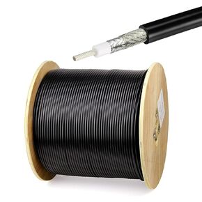 Superbat RG8X Coaxial Cable 100 ft Low Loss RG 8X 50 Ohm Coax Cable for CB Antenna Cable Cell Booster Lora Antenna Extension Cable Black