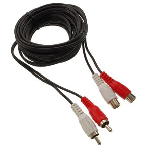 CablesOnline 3ft 2-RCA Male to 2-RCA Female Red/White Audio Extension Cable, (AV-E403RW)