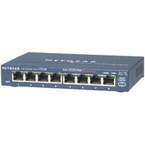 محول سطح المكتب NETGEAR FS108 10/100 - سويتش - 8 منافذ in Kuwait