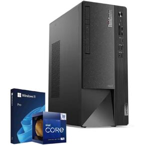 Lenovo Newest ThinkCentre Tower | Business/Home Ues Desktop | Display Port + HDMI + VGA | DVD-RW | SD Card Reader | Windows 11 Pro (12th Intel 4-Core i3 Processor, 16GB RAM | 256GB SSD + 1TB HDD)