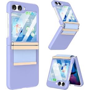 Phone Case Compatible for Samsung Galaxy Z Flip 6 with Hinge Protection, Flip 6 Plating Metal Design Shockproof Full Body Protective Phone Case Cover for Galaxy Z Flip 6 5G(Black)