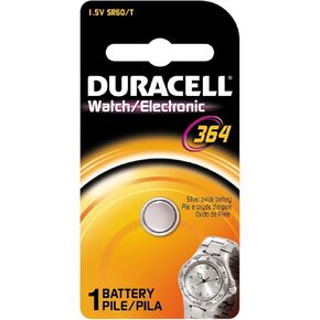 Duracell Watch And Electronic Battery 1.5 V Silver Oxide Model No. 364 Carded