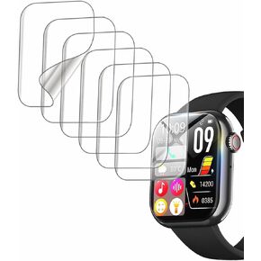 Screen Protector Compatible with Zombazi F57 1.91" Smart Watch, Soft TPU, 6-pack, Bubble Self-healing