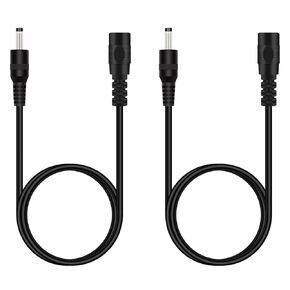 Fancasee 2 Pack 3 ft 3.5mm x 1.35mm DC Power Extension Cable Male to Female Plug Adapter Extension Cord for IP Camera CCTV Surveillance Security Camera LED Strip DVR Router