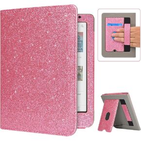 Caweet Case for Kobo Clara Colour/BW 6 Inch 2024 Release, Premium PU Leather Foldable Stand Protective Sleeve Cover with Card Slot and Hand Strap, Blue in Saudi Arabia
