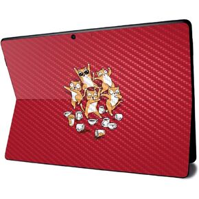 MightySkins Carbon Fiber Skin for Microsoft Surface Pro X - Beach Vacation | Textured Carbon Fiber Finish | Easy to Apply, Remove, and Change Styles | Made in The USA