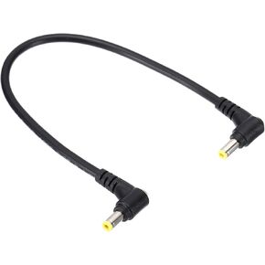 PATIKIL 2Ft 5.5mm x 2.5mm Male to Male DC Power Cable, 18AWG Wire Adapter 90 Degree Right Angle Extension Cord for LED Strip DVR Router Surveillance Camera