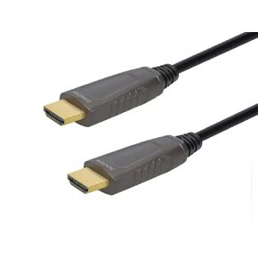 Monoprice 8K Ultra High Speed Fiber Optic Certified HDMI Cable - HDMI 2.1, 8K@60Hz, 4K@120Hz, 48Gbps, HDR, VRR, Active Optical Cable (AOC), CMP Plenum Rated, 24ft, Black