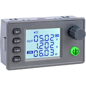 DROK LCD Display Buck Boost Converter, DC 6-36V to 0.5-36V 4.5A 40W Step Up Step Down Converter, 5V 12V 24V DC Power Supply, Adjustable Voltage Regulator Step Up Down Transformer for Solar Panels RV