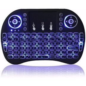 Backlit Mini Wireless Keyboard, Air Mouse Portable Wireless Mini Keyboard with Touchpad Mouse, Wireless Mini Keyboard for PC TV Box HTPC IPTV PC Pad Xbox Tablet