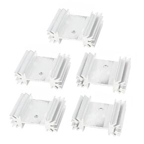 uxcell a14082500ux0892 Aluminum TO220 Power IC Heat Sink Heatsink 25x34x12mm 5 Pcs Silver Tone (Pack of 5)
