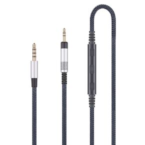 Audio Replacement Cable with in-Line Mic Remote Volume Control Compatible with Bose QC25, QC35, QC35II, QuietComfort 25 35 Headphones and Compatible with iPhone iPod iPad Apple Devices