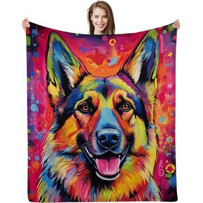 German Shorthaired Pointer Gifts for Men Women, German Shorthairs Blanket, German Shorthaired Pointer Lovers Gifts, Funny German Shorthaired Pointer Decor, Colorful Splash Art,60"x50"