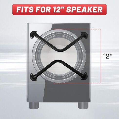 Tongze 8 "Speaker Bar Grill: غطاء شواية مكبر صوت للسيارة معدني أسود غير لامع، واقي غطاء شواية مضخم الصوت in Kuwait