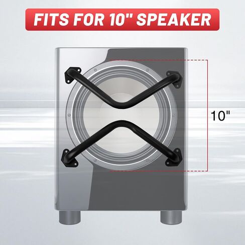 Tongze 8 "Speaker Bar Grill: غطاء شواية مكبر صوت للسيارة معدني أسود غير لامع، واقي غطاء شواية مضخم الصوت in Kuwait