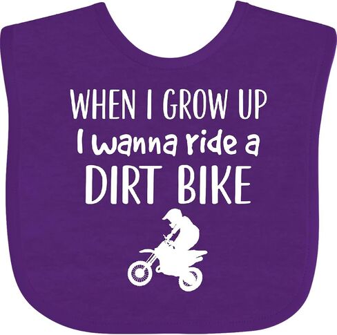 inktastic Dirt Biking Motocross Future Dirt Biker Baby Bib in Saudi Arabia
