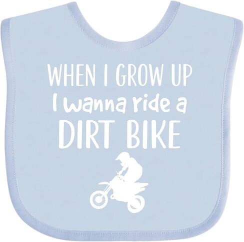 inktastic Dirt Biking Motocross Future Dirt Biker Baby Bib in Saudi Arabia