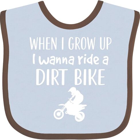 inktastic Dirt Biking Motocross Future Dirt Biker Baby Bib in Saudi Arabia