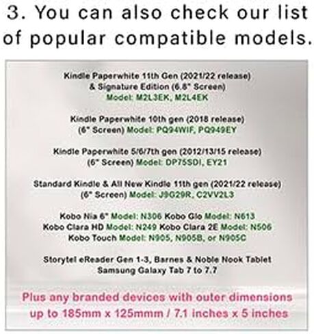 Book Cover for Any eReader with a 6 to 6.8 Inch Screen or 7.5 to 5.1 Inches in Size. Fits Any e-Book Reader Including kobo, Nook, Kindle, Paperwhite, Sony, storytel. (Recently Deceased Handbook) in Kuwait