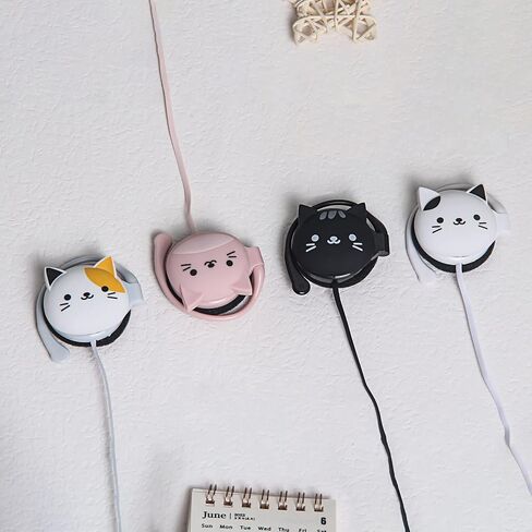 سماعات أذن QearFun Cat للأطفال مع خطافات للأذن، سماعات رأس سلكية فوق الأذن من Kawakii هدايا للفتيات والفتيان في المدارس مع ميكروفون وحلقات أذن باللون الوردي in Kuwait