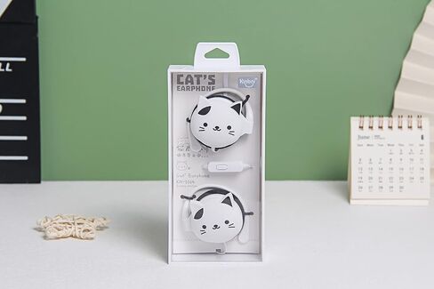 سماعات أذن QearFun Cat للأطفال مع خطافات للأذن، سماعات رأس سلكية فوق الأذن من Kawakii هدايا للفتيات والفتيان في المدارس مع ميكروفون وحلقات أذن باللون الوردي in Saudi Arabia