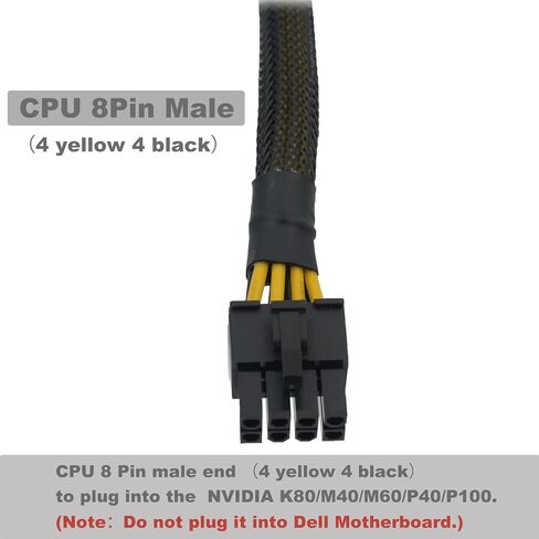 COMeap GPU Power Cable for Dell PowerEdge R720 720XD R730, CPU 8 Pin male to Dual 8 Pin(6+2) male PCIe Power Adapter for NVIDIA Tesla GPU J30DG 15-inch(38cm) in Saudi Arabia