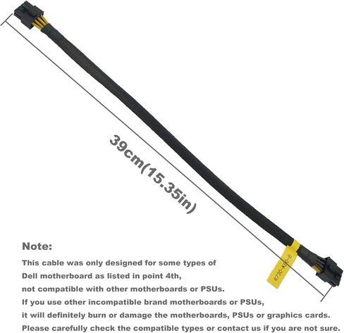 COMeap GPU Power Cable for Dell PowerEdge R720 720XD R730, CPU 8 Pin male to Dual 8 Pin(6+2) male PCIe Power Adapter for NVIDIA Tesla GPU J30DG 15-inch(38cm) in Saudi Arabia