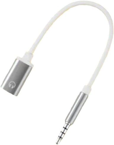White 3.5mm Male to TypeC Female Audio Cable Cord 3.5mm Analog Cable Type-C Converter Earphone Adapter Compatible with MP3 Players, CD Players, Laptops, Tablets, Smartphone Headphone Adapters in Saudi Arabia