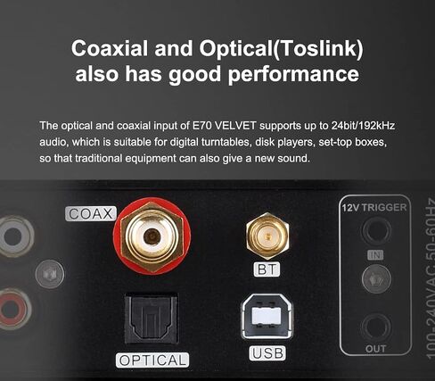 Topping E70 Velvet AK4499EX Decoder XU316 DSD512 PCM768kHz BT 5.1 LDAC 24Bit/96kHz with Remote Control DAC (Black) in Saudi Arabia