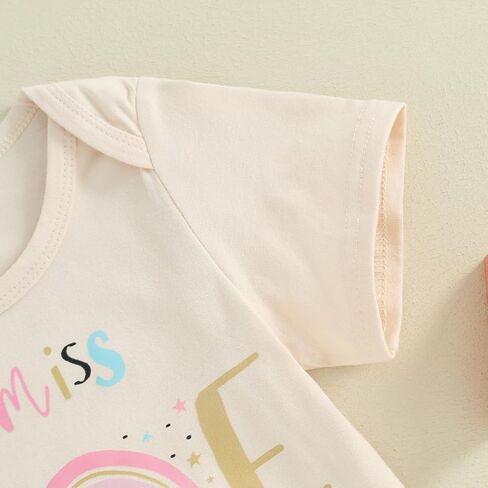 Lamuusaa Toddler Baby Girl Birthday Outfit Miss Onederful/Sweet One Romper Shirts One Piece Bodysuit Birthday Gift in Saudi Arabia