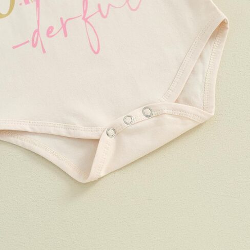 Lamuusaa Toddler Baby Girl Birthday Outfit Miss Onederful/Sweet One Romper Shirts One Piece Bodysuit Birthday Gift in Saudi Arabia