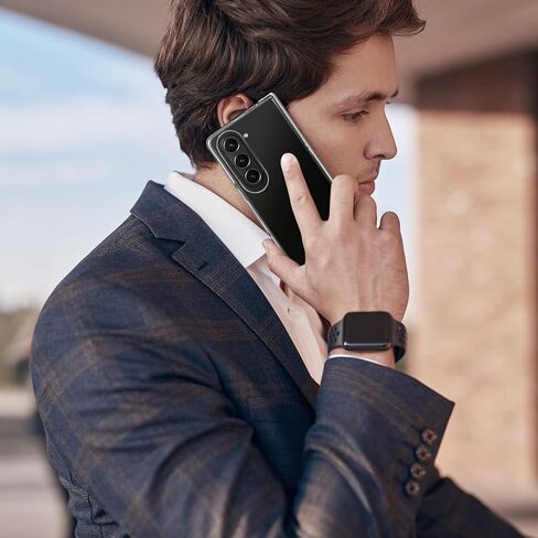 حافظة لهاتف سامسونج جالاكسي Z فولد 6 مع حماية مفصلية من البولي كربونات الصلب وملمس مريح للبشرة وامتصاص الصدمات، حافظة واقية مضادة للسقوط وغير قابلة للانزلاق ومضادة للاصفرار لهاتف جالاكسي زد فولد 6 2024 (شفاف) in Kuwait