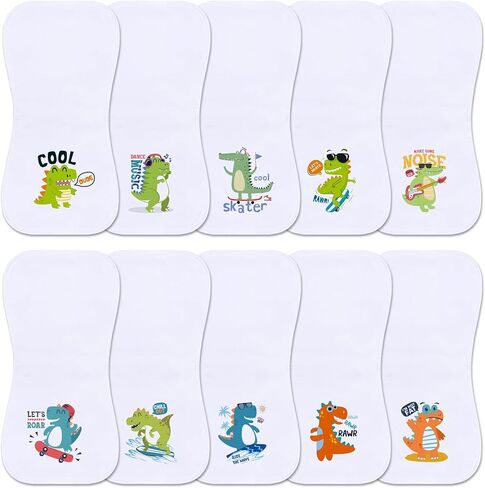 10-Pack Burp Cloths for Baby Boys and Girls - Organic Baby Burp Cloth,Baby Washcloths, Burp Rags, Large Neutral Burp Clothes for Newborn in Saudi Arabia