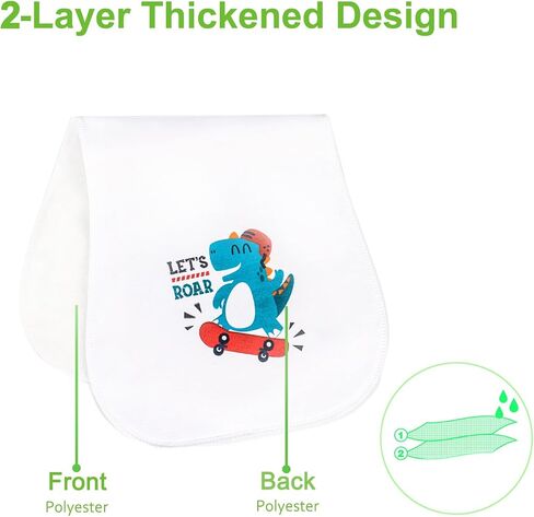 10-Pack Burp Cloths for Baby Boys and Girls - Organic Baby Burp Cloth,Baby Washcloths, Burp Rags, Large Neutral Burp Clothes for Newborn in Saudi Arabia