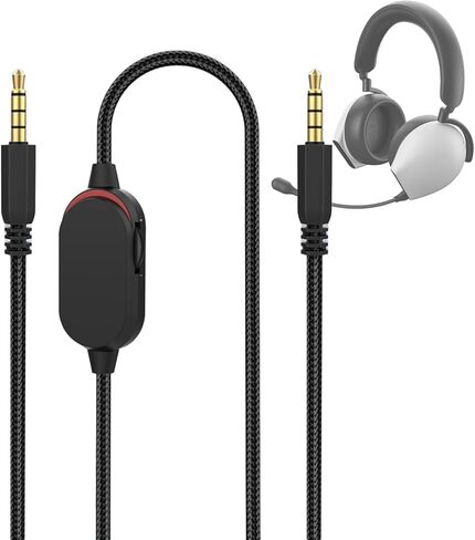 سلك كابل صوت بطول 1.6 متر متوافق مع سماعات الرأس Alienware AW310H AW510H AW920H، وصلة سلك كابل بديلة 3.5 مم in Kuwait