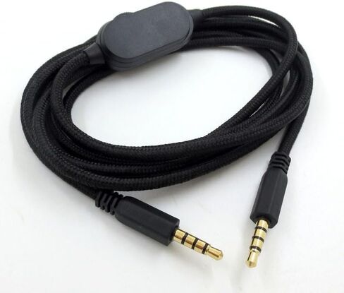 سلك كابل صوت بطول 1.6 متر متوافق مع سماعات الرأس Alienware AW310H AW510H AW920H، وصلة سلك كابل بديلة 3.5 مم in Kuwait