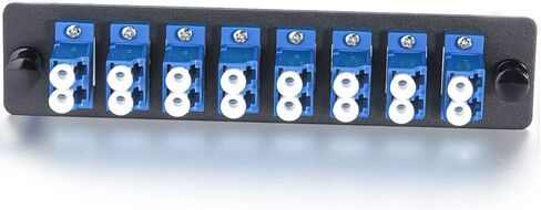 OM4 Multimode Fiber Patch Panel, 12 Fiber LC to LC Patch Panel with 6 x LC/LC UPC Duplex Fiber Optic Adapters, LGX Compatible, 129 x 29mm, Ceramic Sleeve in Saudi Arabia