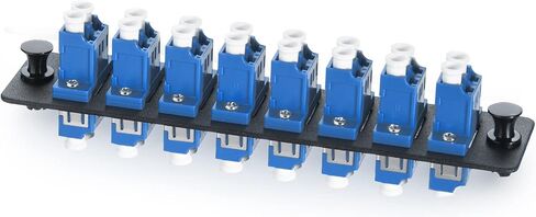 OM4 Multimode Fiber Patch Panel, 12 Fiber LC to LC Patch Panel with 6 x LC/LC UPC Duplex Fiber Optic Adapters, LGX Compatible, 129 x 29mm, Ceramic Sleeve in Saudi Arabia