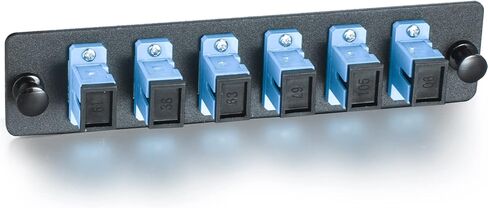 OM4 Multimode Fiber Patch Panel, 12 Fiber LC to LC Patch Panel with 6 x LC/LC UPC Duplex Fiber Optic Adapters, LGX Compatible, 129 x 29mm, Ceramic Sleeve in Saudi Arabia