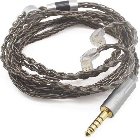 Youkamoo 4.4mm Balanced Earphone Cable, Recessed 2pin IEMs Earphone Replacement Cable Compatible with ZSN Pro ZS10 Pro NF2u KZ ZSX QDC in Kuwait