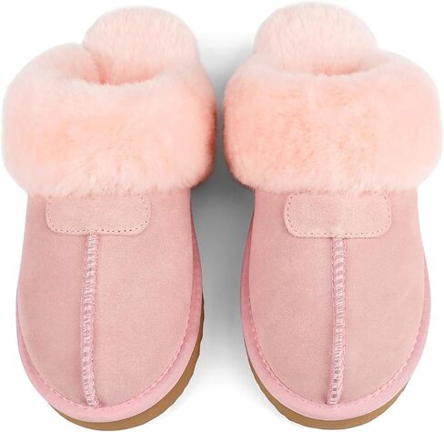 Fuzzy Slippers for Women Memory Foam Flat Outdoor Indoor Faux Fur Cozy Slippers in Saudi Arabia