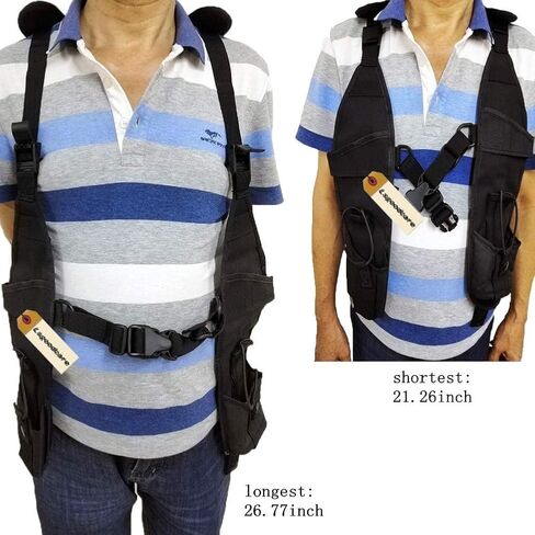 Lsgoodcare قطعتان من حامل الكتف الراديوي المزدوج وحزام الصدر متوافق مع Motorola Kenwood Midland 2 Way Radio Rescue Essentials in Kuwait