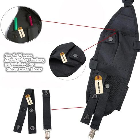 Lsgoodcare قطعتان من حامل الكتف الراديوي المزدوج وحزام الصدر متوافق مع Motorola Kenwood Midland 2 Way Radio Rescue Essentials in Kuwait