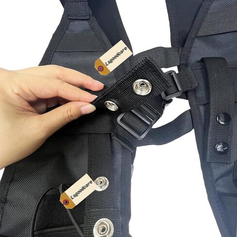 Lsgoodcare قطعتان من حامل الكتف الراديوي المزدوج وحزام الصدر متوافق مع Motorola Kenwood Midland 2 Way Radio Rescue Essentials in Kuwait