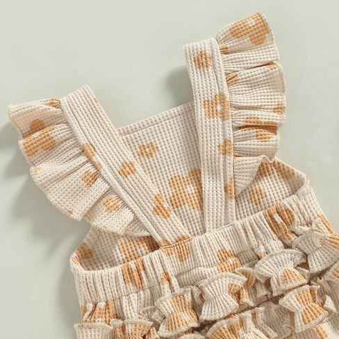 Baby Girl Romper Bodysuit Ribbed Solid One-Piece Overall Jumpsuit Sleeveless Adjustable Strap Summer Playsuit Clothes in Saudi Arabia