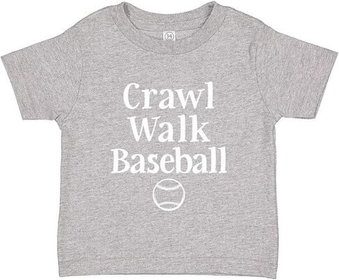 Tees & Tails Crawl Walk Baseball Future Baseball Player Infant Baby Tee Shirt Assorted Colors (6M 12M 18M 24M) in Saudi Arabia
