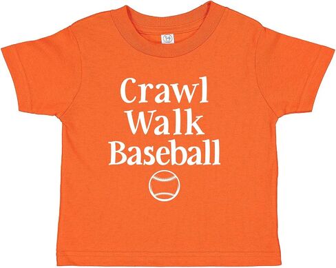 Tees & Tails Crawl Walk Baseball Future Baseball Player Infant Baby Tee Shirt Assorted Colors (6M 12M 18M 24M) in Saudi Arabia