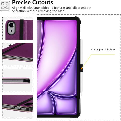 حافظات Ztotop لجهاز iPad Air 13 بوصة 2024 (M2) / حافظة iPad Pro 12.9 بوصة الجيل الثالث 2018، غطاء جلدي فاخر (يدعم شحن قلم iPad)، خاصية النوم/الاستيقاظ التلقائي لجهاز iPad Air 13 بوصة 2024 - أسود in Kuwait